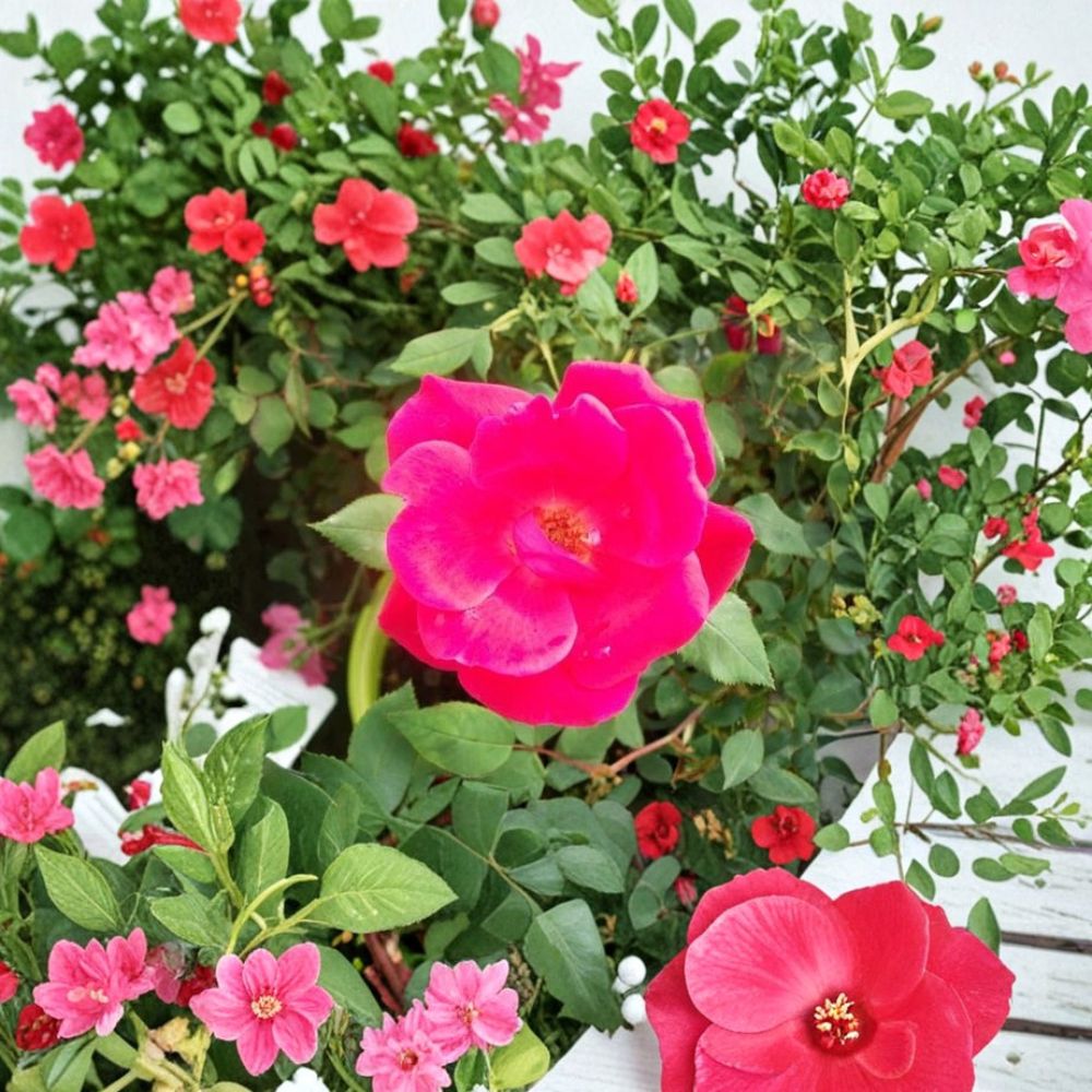 Red Knock Out® Rose – Rosa hybrida Live Plant | 2 Gallon Size | Cherry Red Flowering Shrub | Includes Root Ball | Disease Resistant Landscape Rose | Easy to Grow