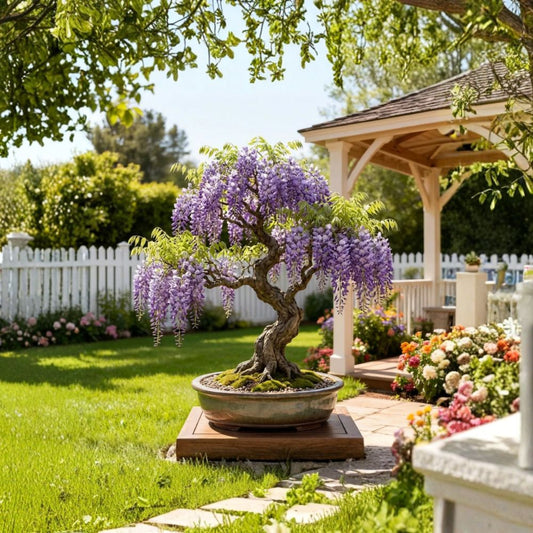 Purple Chinese Wisteria Live Plant – Fast Growing Wisteria Starter | Wisteria sinensis | Purple Flowering Vine | Zones 5–9