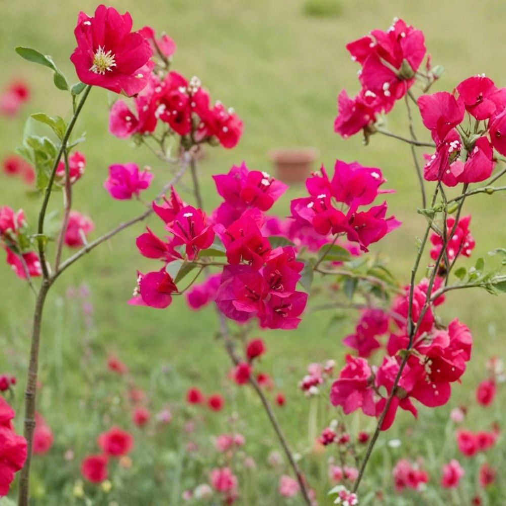 Barbara Karst Bougainvillea Live Plant – Red Bougainvillea | Tropical Flowering Vine | 20–25" Plant | Full Sun