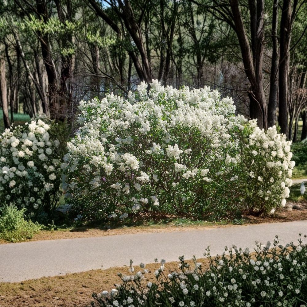 Betsy Ross Lilac – Syringa Live Plant | 3.5 Inch Pot | Fragrant Pure White Flowering Shrub | Hardy Spring Bloomer