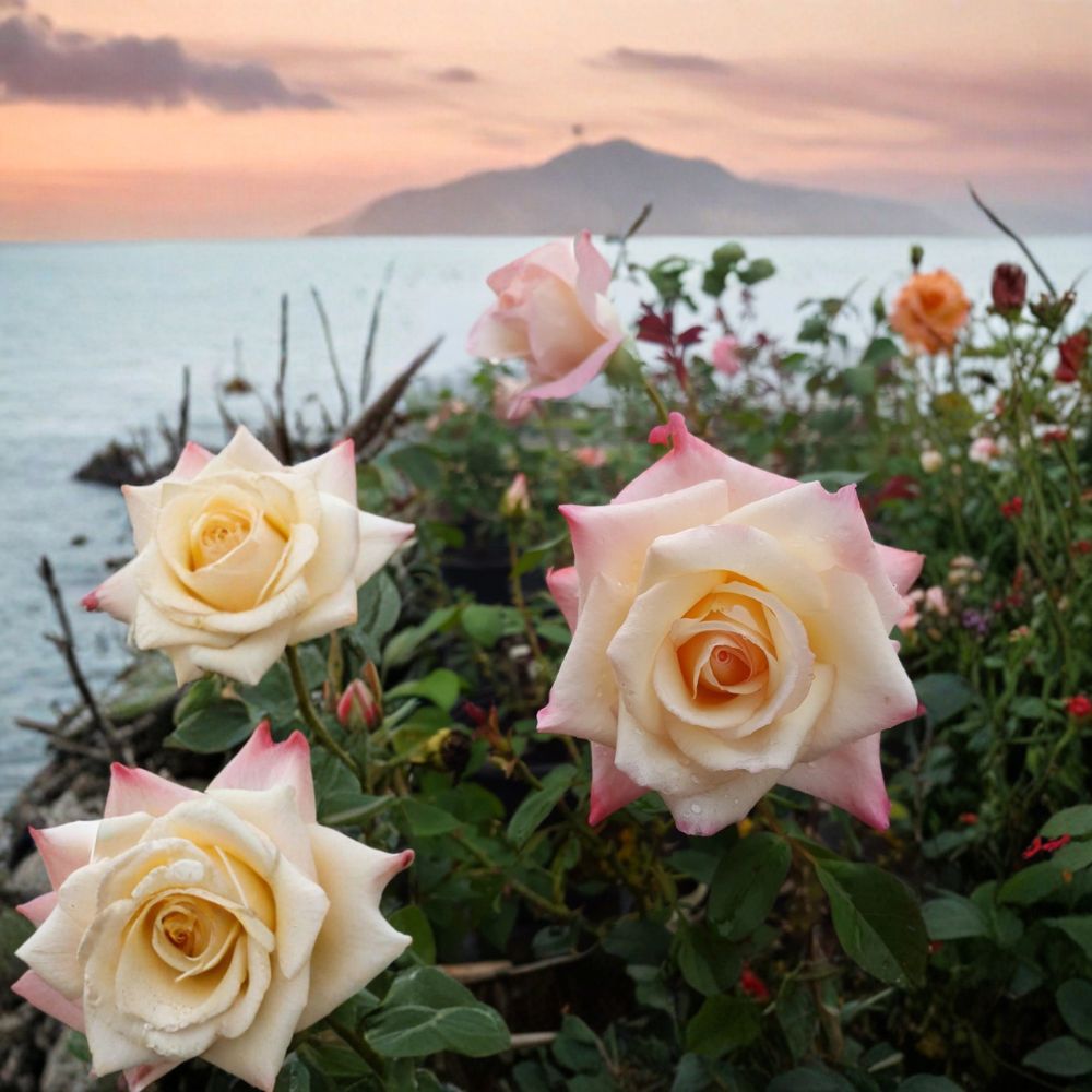 Peace Rose – Yellow Blend Hybrid Tea Rose | 2 Gallon Live Plant | Award-Winning Rose Bush | Large Fragrant Blooms | Garden Favorite