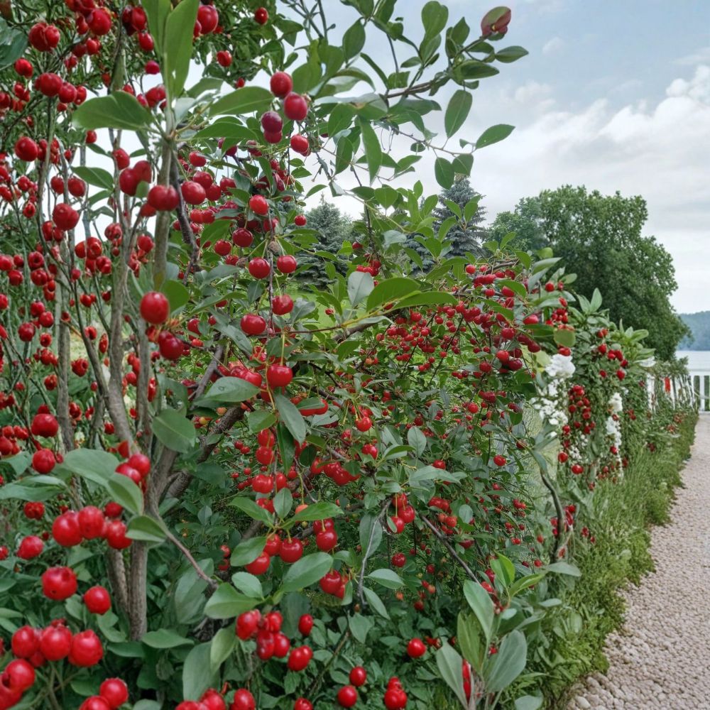 Vine Cherry Live Tree | Bare Root Plant | Approximately 12 Inches Tall | Edible Fruit Tree | Garden & Orchard Friendly