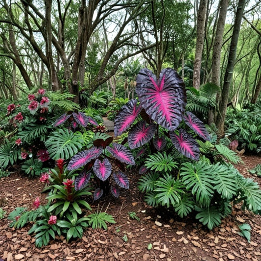 Live Colocasia 'Redemption' Plant | 2–5 Inches Tall | Elephant Ear | Tropical Foliage Plant | Ships Without Pot