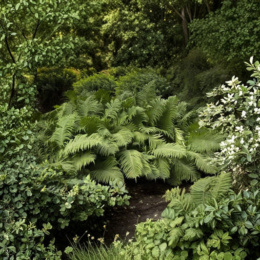 Ostrich Fern Live Plant – Matteuccia struthiopteris | Bare Root Shade Perennial | Woodland Garden Fern | Easy to Grow | USDA Zones 3–7