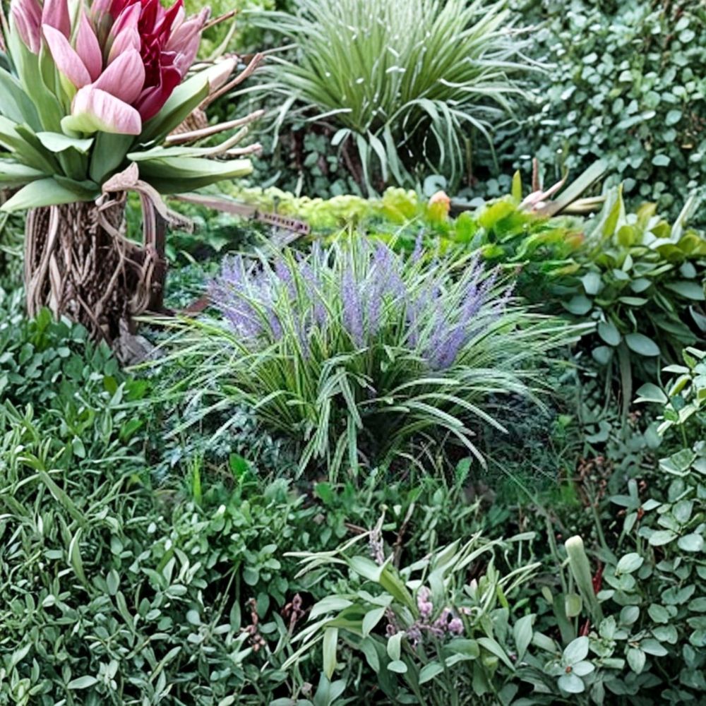 10 Variegated Monkey Grass Bare Root Plants | Liriope muscari 'Variegata' | Evergreen Ground Cover | Landscape Border Plant