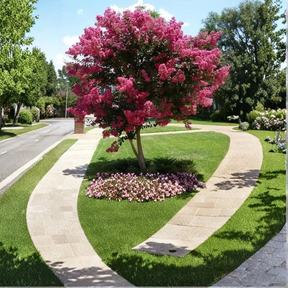 7 Pink Crape Myrtle Cuttings – Lagerstroemia indica | 6" Unrooted Cuttings | Flowering Tree Propagation | Pink Blooms