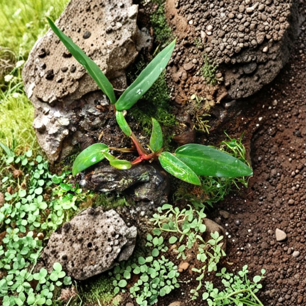 Philodendron ‘Super Mini Red’ Pincushion – Rare Live Terrarium Plant | Rooted Starter | Dwarf Red Philodendron | Humidity Loving