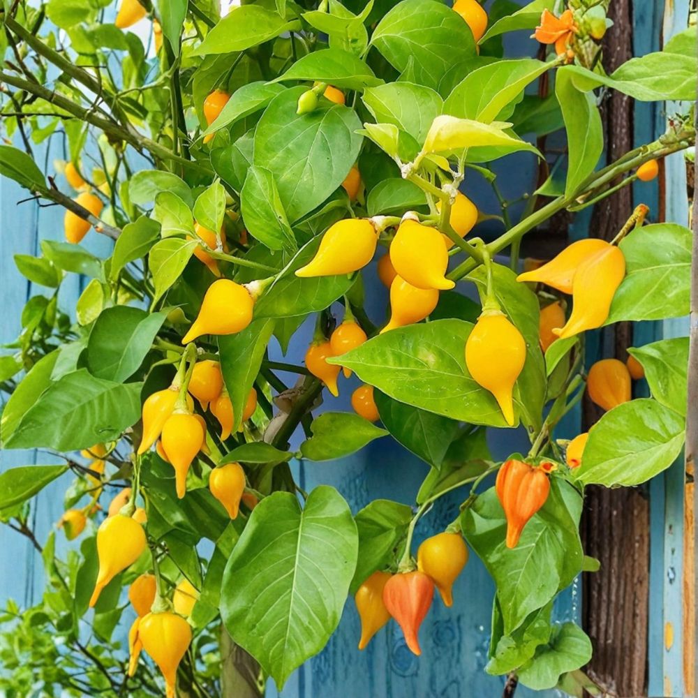 3 Biquinho Sweety Drop Yellow Pepper Plants – Capsicum chinense | Live 75+ Day Plants | Sweet Yellow Chili | 3 Pack