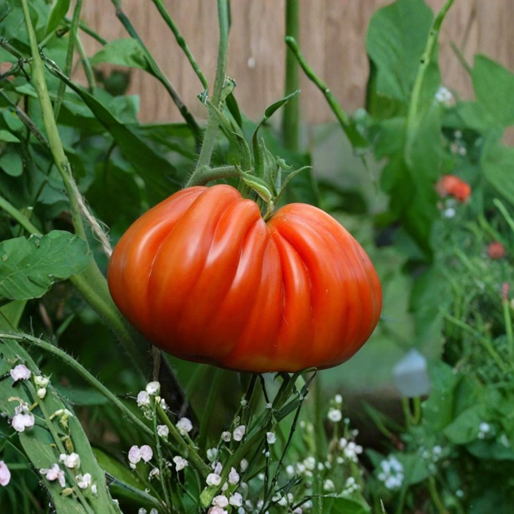 Cuor di Bue di Albenga Tomato Seeds – Solanum lycopersicum Heirloom Seeds | 50 Organic Non-GMO Seeds | Italian Oxheart Tomato | Large Meaty Fruits