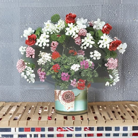 Geranium Tornado Mix – Pelargonium Seeds | 100 Seeds | Cascading Mixed Color Blooms | Basket & Container Friendly | Sweetly Scented Variety | Easy to Grow