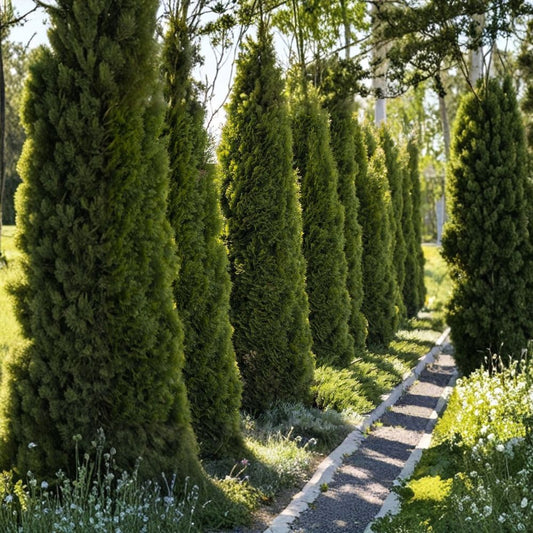 Emerald Green Arborvitae – Thuja occidentalis ‘Smaragd’ Starter Plants | 20 Pack Bare Root 3–6 Inch Plugs | Privacy Hedge Trees | Evergreen Landscaping