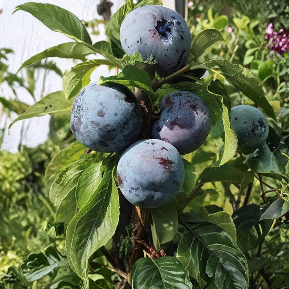 Catalina Plum Tree – Prunus salicina Live Plant | Large Sweet Japanese Plum | Dark Purple Fruit Tree | Productive Backyard Orchard Tree | Midseason Harvest
