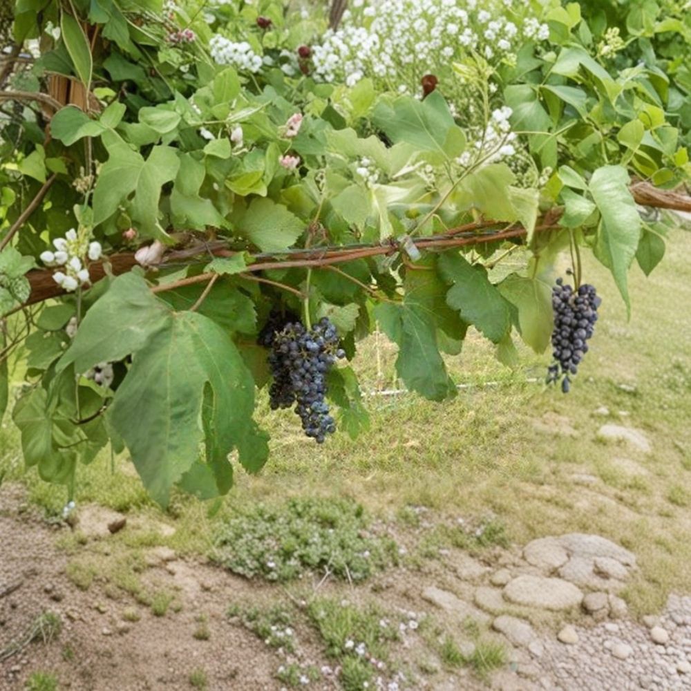 Black Manukka Seedless Grape Vine – Vitis vinifera Live Plant | 2 Gallon Size | Self-Fertile Seedless Grapes | Home Garden Favorite | Easy to Grow Fruit Vine