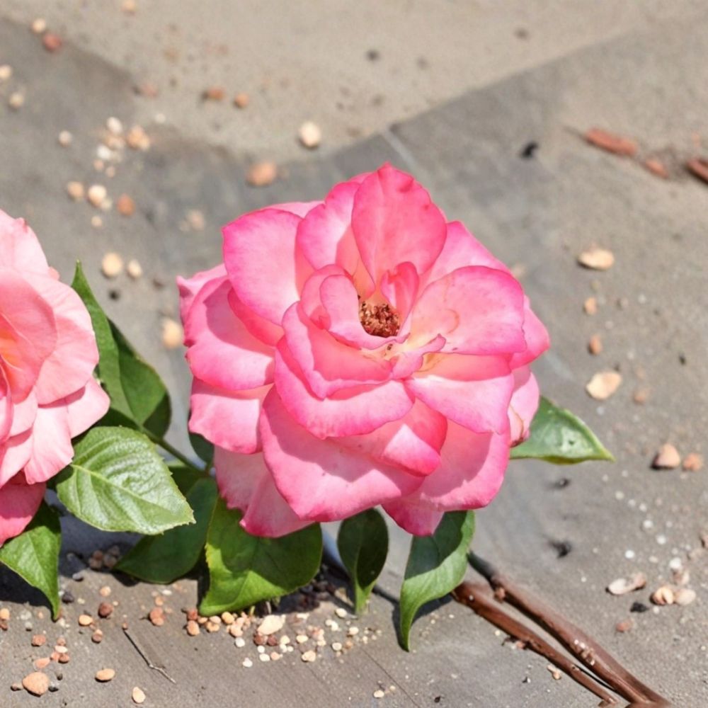 Nichole Everblooming Floribunda Rose – Live Rose Bush Plant | 3 Gallon Size | White Pink Blooms | Flowering Garden Shrub | Fine Roses
