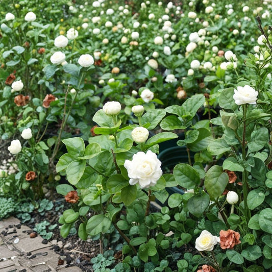 Grand Duke of Tuscany Jasmine – Jasminum sambac Live Starter Plant | Fragrant Arabian Jasmine | Well-Rooted in Pot