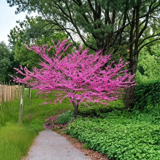 Eastern Redbud Tree – Cercis canadensis Live Plant | 2–3 Ft Potted Ornamental Tree | Pink Spring Blossoms | ハナズオウ 花蘇芳 紫荆