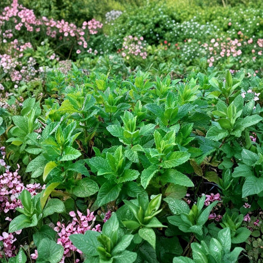 8+ Peppermint Plants with Roots | Organic, Non-GMO Live Mint Plants | No Pesticides | Fast Growing Herb for Indoor & Outdoor Gardens