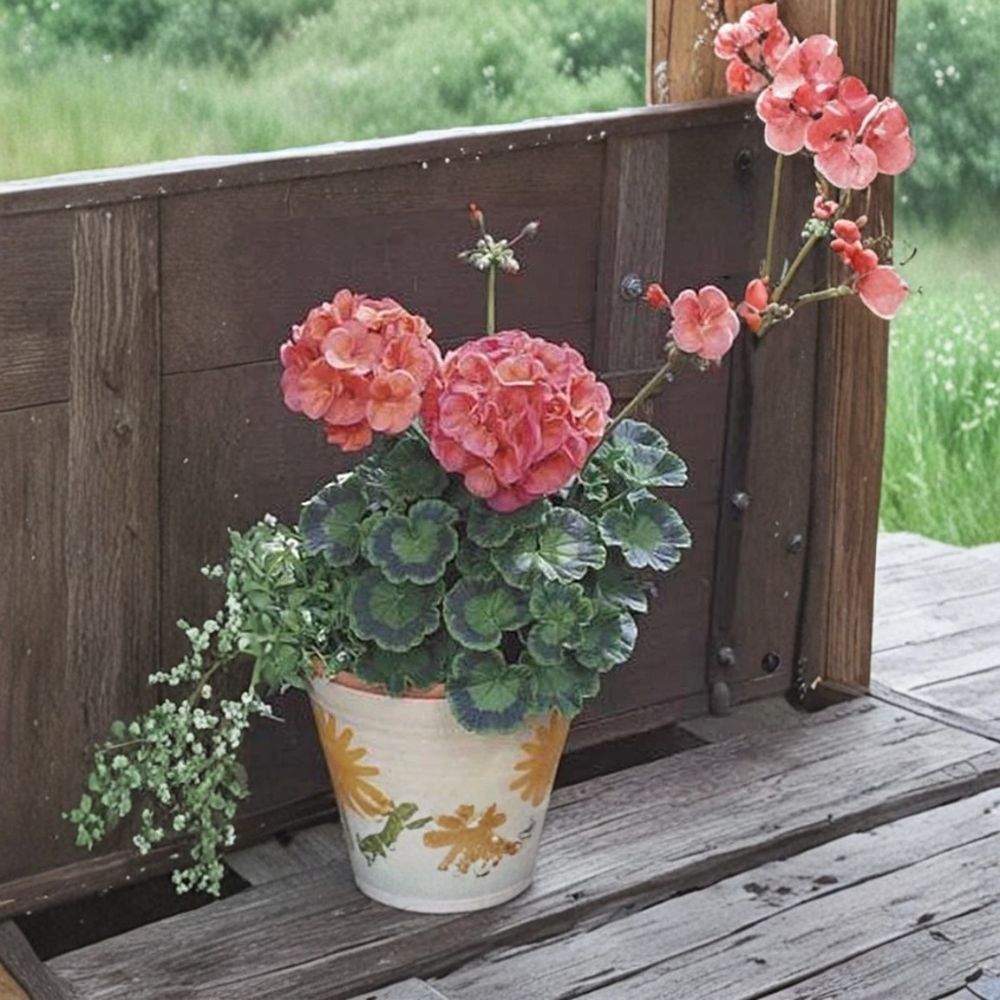 Maverick Series Coral Geranium Seeds – 10 Premium Flower Seeds | Bright Coral Orange Blooms | Patio & Container Friendly | Easy to Grow