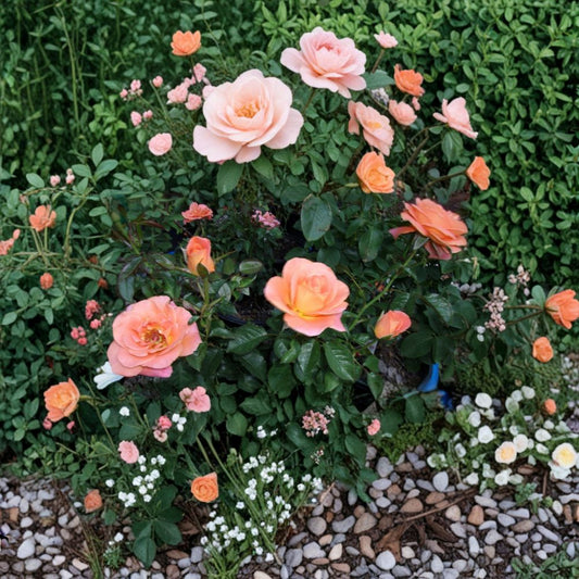 New Year Grandiflora Rose – Live Bush Plant | 5 Gallon Size | Orange Blooming Rose Shrub | Field Grown & Healthy Root System | Garden Ready
