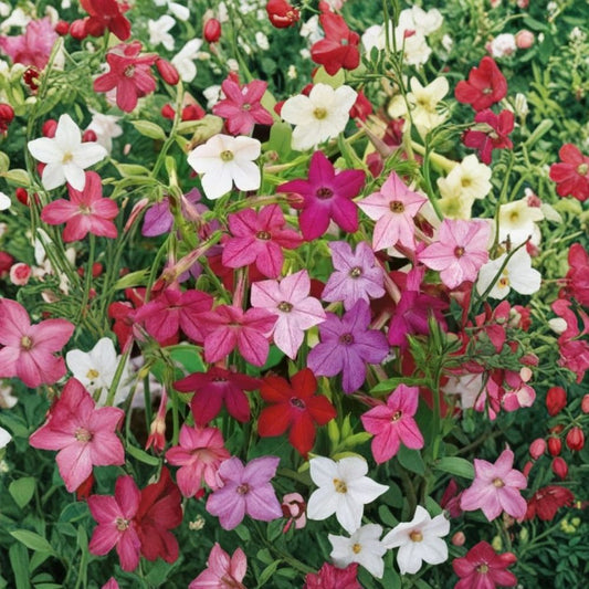 Nicotiana Alata – Jasmine Tobacco Seeds Mix | 5,000+ Seeds | Fragrant Night Blooming Flowers | Sensation Mix | Bulk Flower Seeds