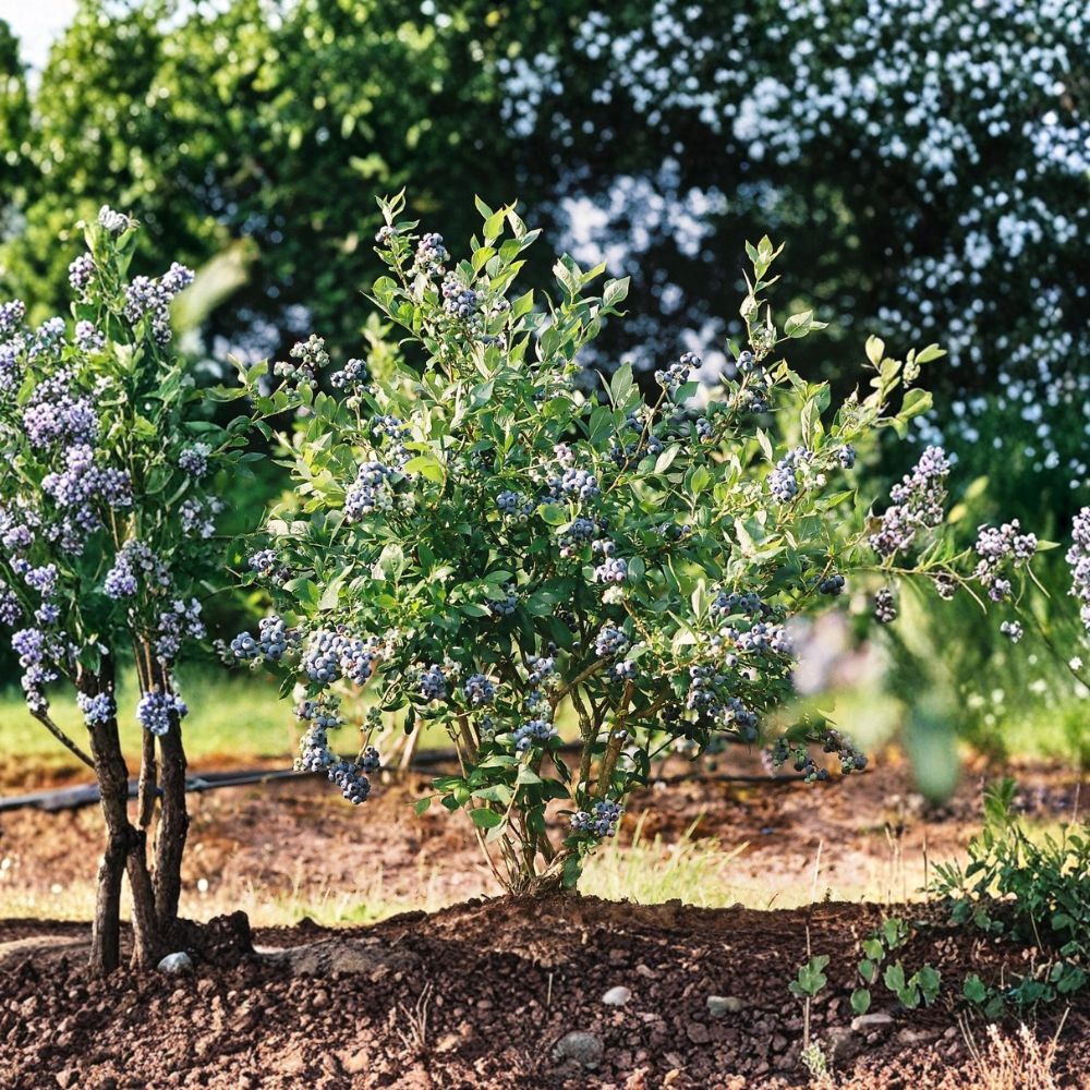 Mini Blues Blueberry Bush – Vaccinium corymbosum 'Mini Blues' Live Plant | 1 Quart Grow Bag | Sweet Fruit Shrub | Edible Landscape Plant