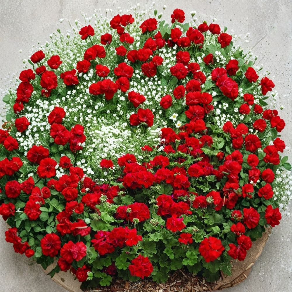 Mountie Red Ivy Geranium Cuttings – 8 Fresh Pelargonium Cuttings for Rooting | Scarlet Red Trailing Geranium