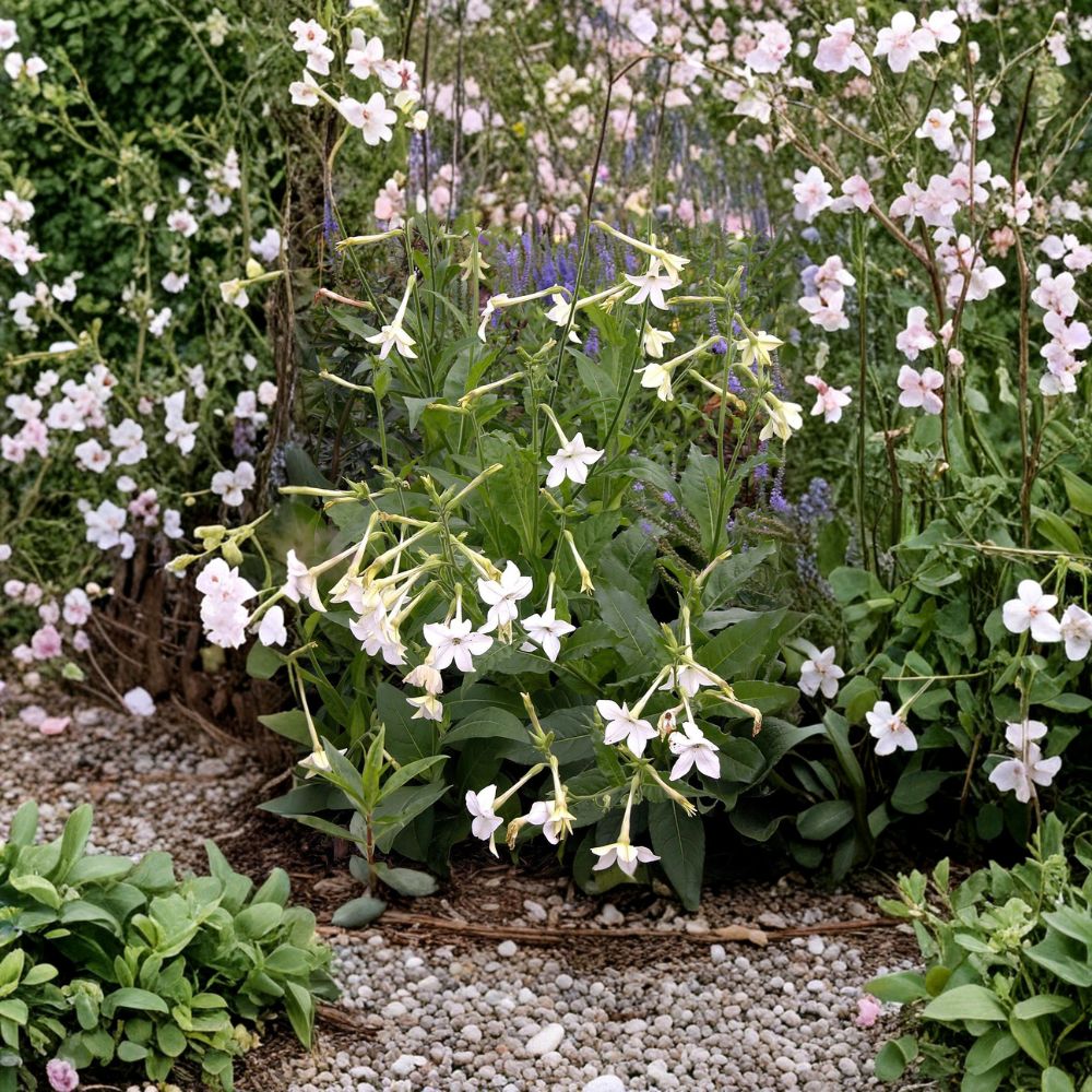 Nicotiana Alata Seeds 1000 – Jasmine Flowering Tobacco | Fragrant Night Blooming Flowers | Bulk Flower Seeds | Ornamental Garden Plant