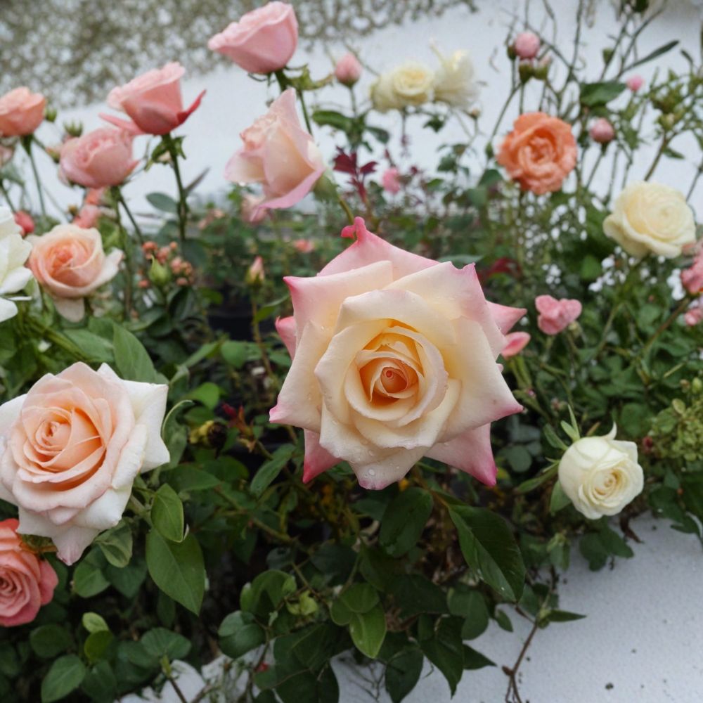 Peace Rose – Rosa Hybrid Tea Live Bush Plant | 2 Gallon Size | Yellow Blend Blooms | Classic Award-Winning Rose | Landscape & Garden Favorite