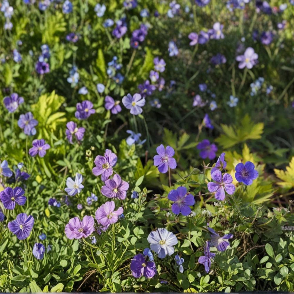 Blue Sunrise (Blugold) Geranium Seeds – 25+ Premium Pelargonium Flower Seeds | Colorful Garden & Patio Blooms