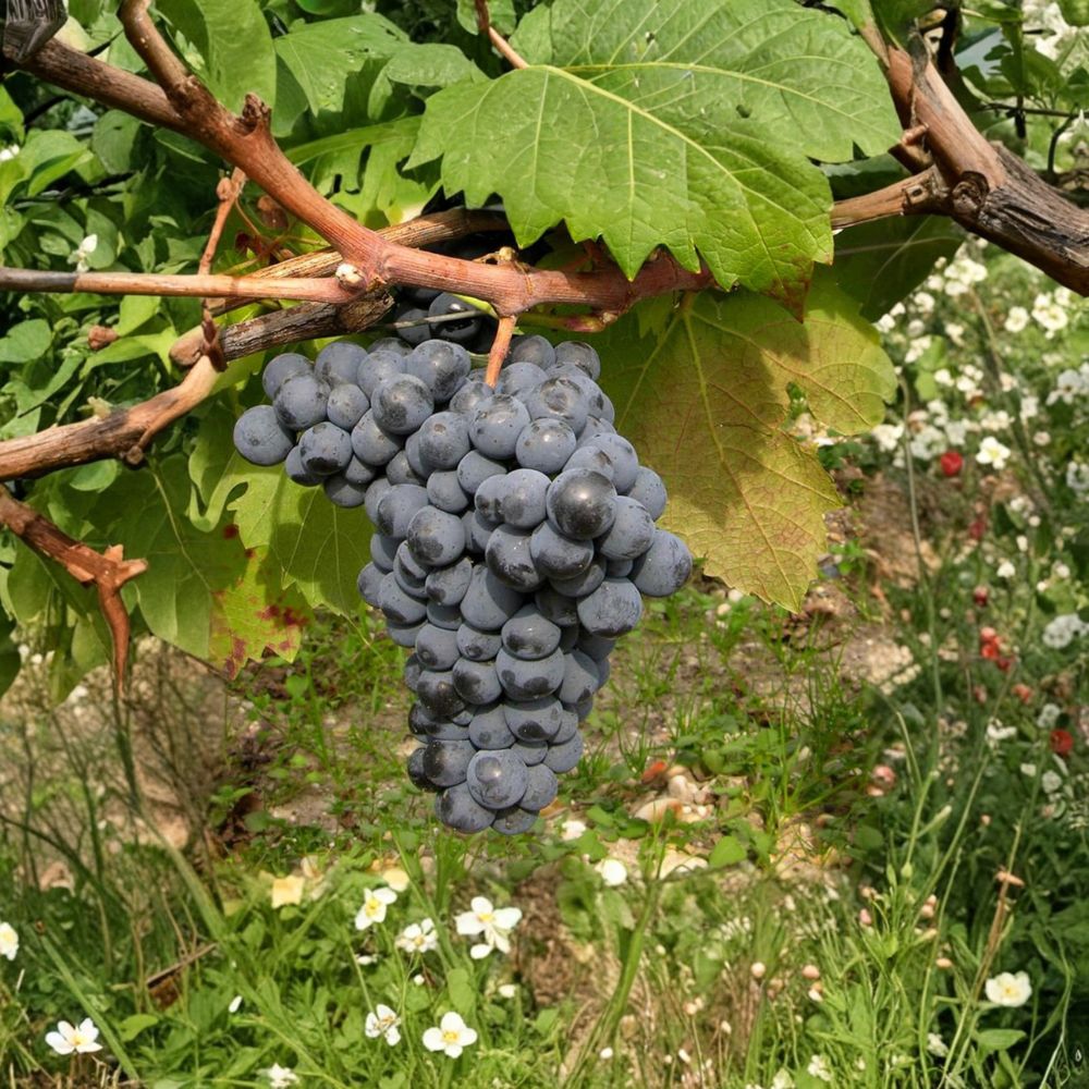 Carmine Wine Grape Vine – Live Potted Plant | Cold Hardy Red Wine Grape | Northern Climate Vineyard Vine | Productive & Easy Grow Variety
