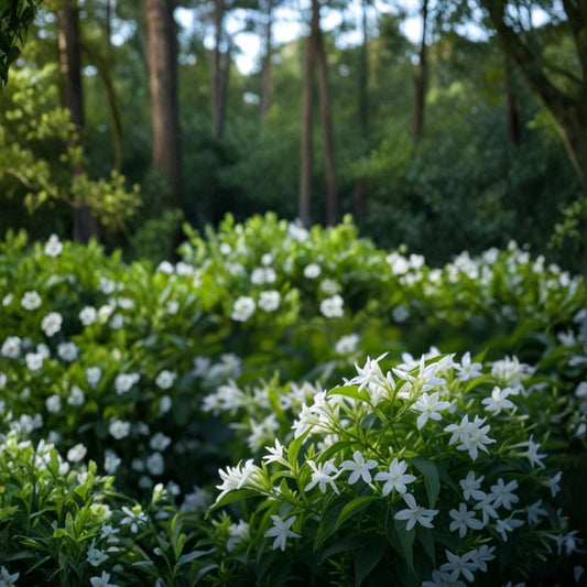 Star Jasmine Live Rooted Plant – Trachelospermum jasminoides | 6–12 Inch Rooted Stem | Fragrant Evergreen Climbing Vine | Easy to Grow