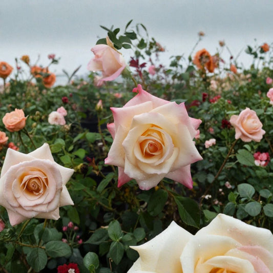 Peace Rose – Rosa Hybrid Tea Live Plant | 3 Gallon Rose Bush | Yellow Blend Blooms | Classic Garden Rose | Two-Year-Old Field Grown Plant
