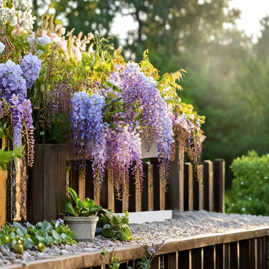 Wisteria Tree – Wisteria sinensis Live Plant | 12 Inch Tall | 4 Inch Pot | Blue-Violet Flowers | Flowering Climbing Vine | Arbor & Trellis Plant