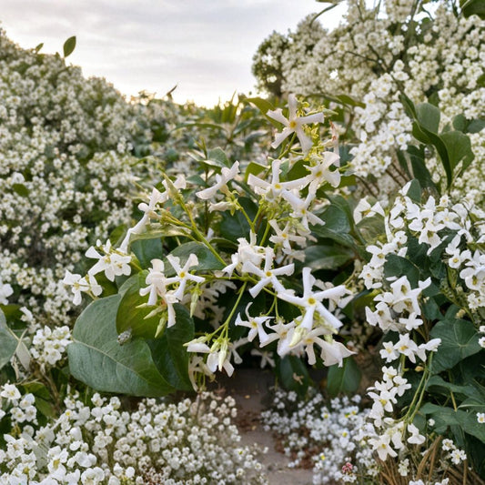 Star Jasmine Cuttings – Trachelospermum jasminoides | 7 Unrooted Cuttings | Fragrant White Flower Vine | Propagation Starter