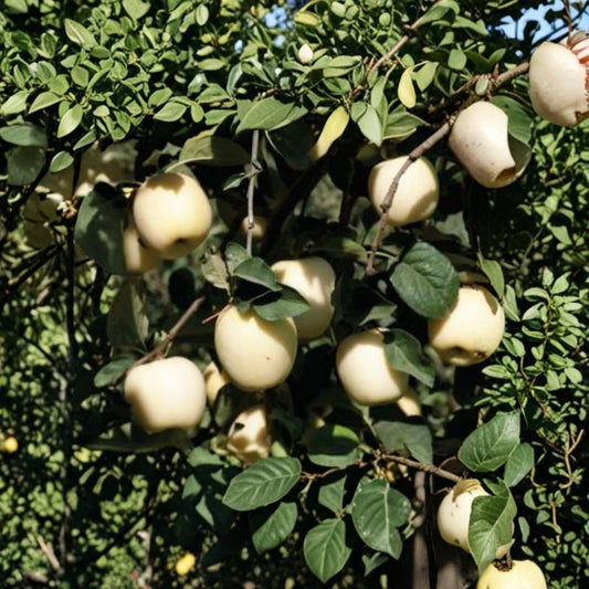 Ghost Apple Tree – Malus domestica Live Bare Root | Rare White Apple Variety | 3 Ft Grafted on M111 Rootstock