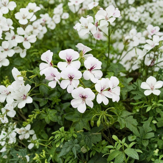 Reach Out White Ivy Geranium Seeds – 100 Pelargonium Seeds | Trailing White Flowers for Baskets & Pots