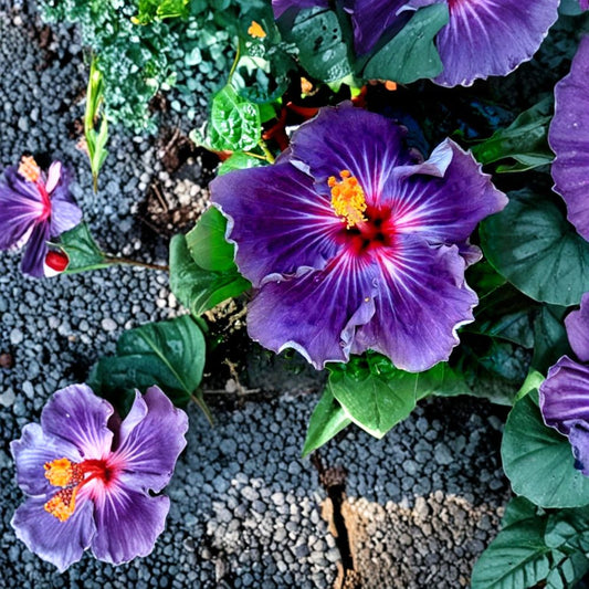Madagascar Hibiscus – Hibiscus moscheutos Live Starter Plant | 3–5 Inches | Rooted Mallow | Large Vibrant Flowers | Full Sun | Hardy Perennial