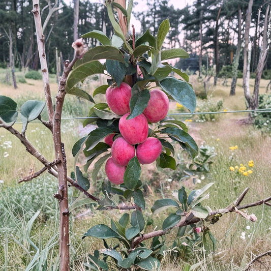 Santiam Red Gala Apple Tree – Malus domestica Bare Root | M7 Semi-Dwarf Rootstock | Early Ripening Sweet Apple | Disease Resistant Fruit Tree
