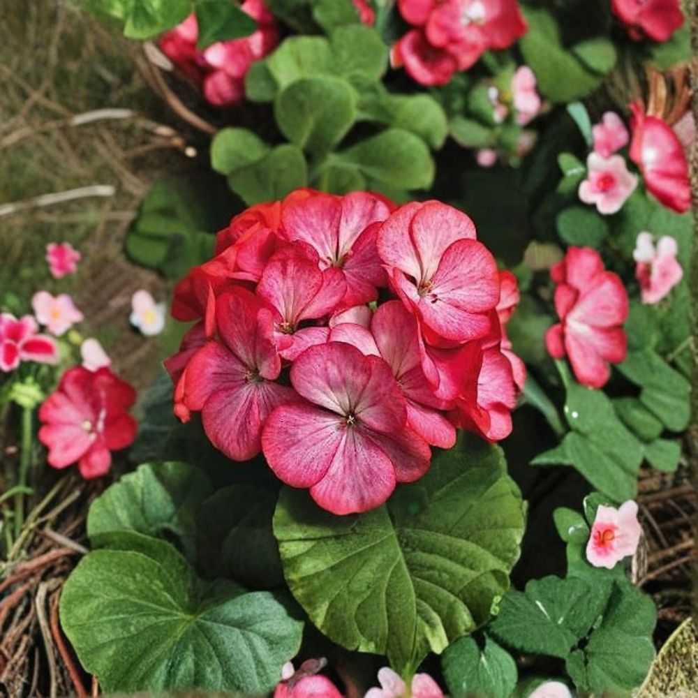 Maverick Scarlet Picotee Geranium Seeds – 100 Zonal Pelargonium Seeds | Scarlet Rimmed Garden & Patio Flowers