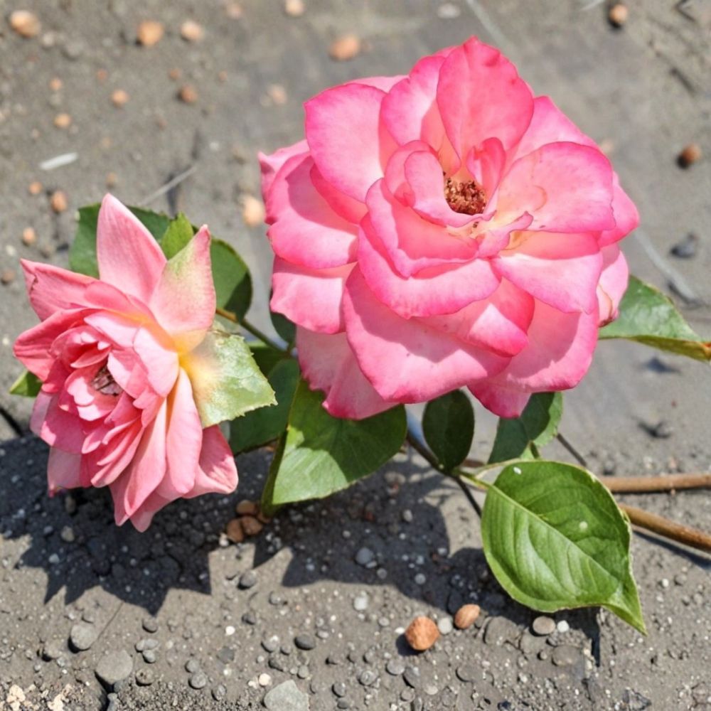 Nicole Everblooming Floribunda Rose – Rosa Hybrid Live Bush Plant | 5 Gallon Size | White & Pink Flowering Rose Shrub | Repeat Blooming Garden Rose | Easy to Grow