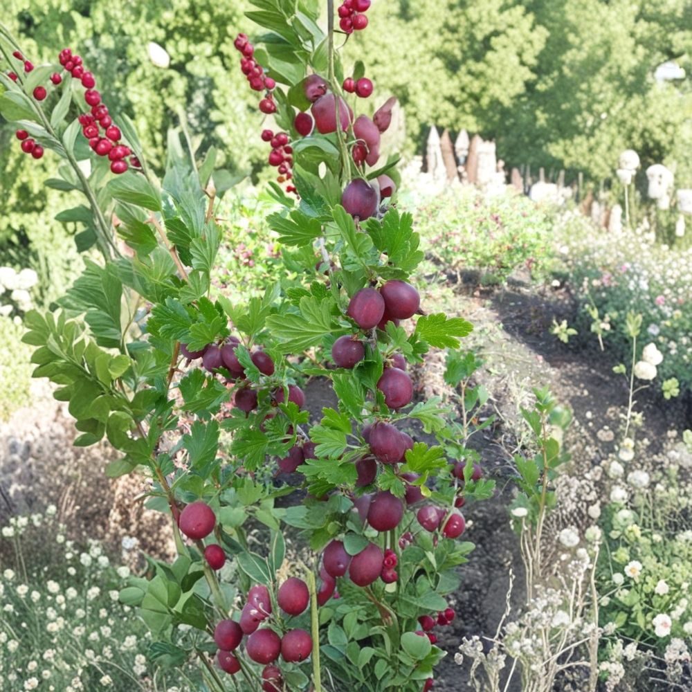 Hinnomaki Red Gooseberry – Live Rooted Plant | Self-Pollinating Berry Shrub | Sweet Red Gooseberries | Zones 3–7