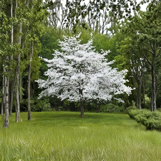 White Dogwood Tree – Live Plant | 2 Feet Tall | Bare Root | White Flowering Tree | Ornamental Landscape Tree | Spring Blooms