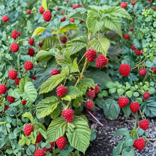 Live Red Raspberry Plant – Rubus idaeus | 6" Nursery Pot | Fruit-Bearing Berry Plant | Edible Garden Shrub | Hardy Fruit Plant