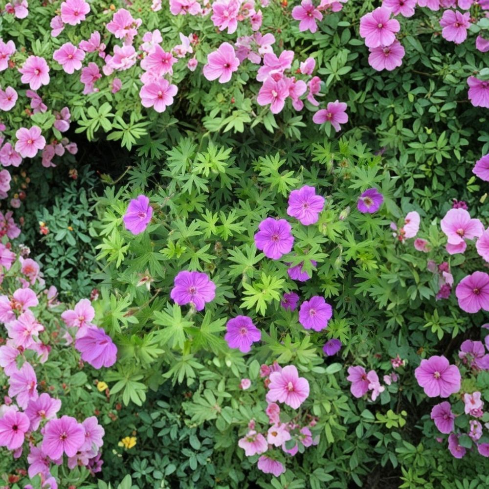 Organic Wild Geranium Bare Roots – 10 Cranesbill Maculatum Plants | Native Perennial Shade Flowers | Purple Woodland Geranium