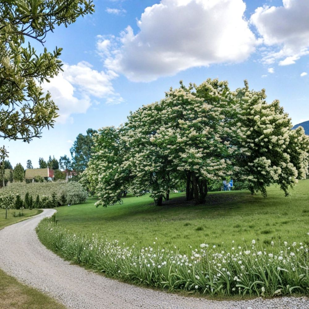 Japanese Lilac Tree Live Bare Root Plant | 12–14 Inches Tall | Syringa pekinensis | Fragrant White Blooms | Hardy Ornamental Tree