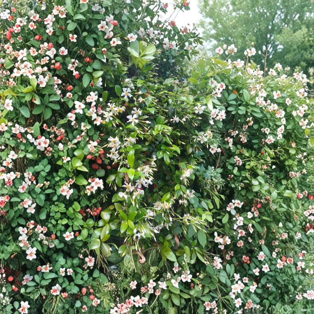 Asian Star Jasmine Live Plants – Trachelospermum asiaticum | Lot of 5 Vines | Fragrant Climbing Ground Cover | Hardy Evergreen