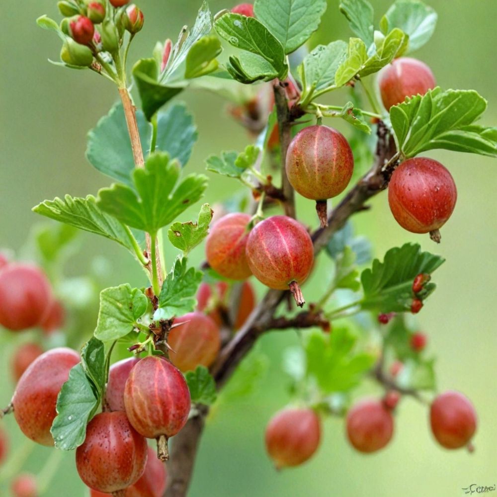 Jahns Prairie Gooseberry – Live Rooted Starter Plant | Bare Root | Edible Fruit Shrub | Self-Pollinating | Zones 3–8