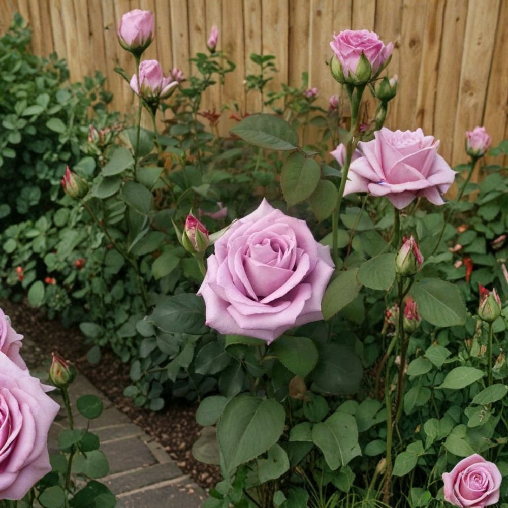 Blue Girl Rose – Rosa Hybrid Tea Live Plant | 5 Gallon Rose Bush | Mauve Lavender Blooms | Fragrant Garden Rose | Two-Year-Old Field Grown Plant