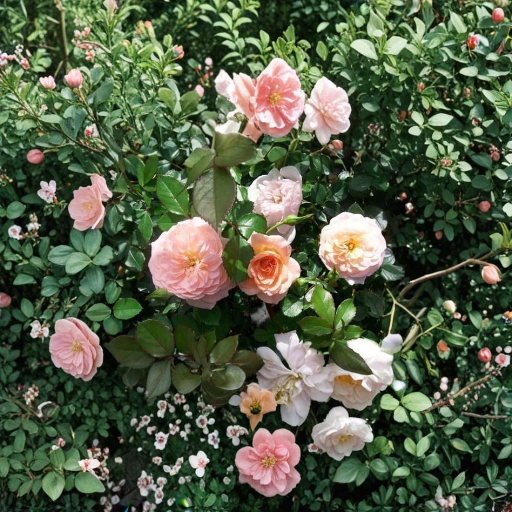 Apricot Drift Rose – Rosa Hybrid Live Plant | 3 Gallon Groundcover Rose | Apricot Blooms | Disease Resistant Shrub Rose | Two-Year-Old Field Grown Plant