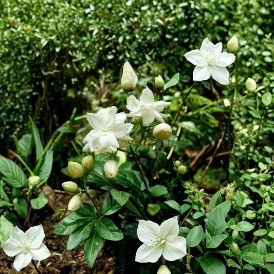 Jasmine Sambac Live Plant – 12" Tall Potted | Fragrant White Flowering Houseplant | Arabian Jasmine Indoor & Patio Plant